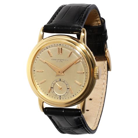 patek philippe 18k yellow gold calatrava wristwatch|patek philippe calatrava.